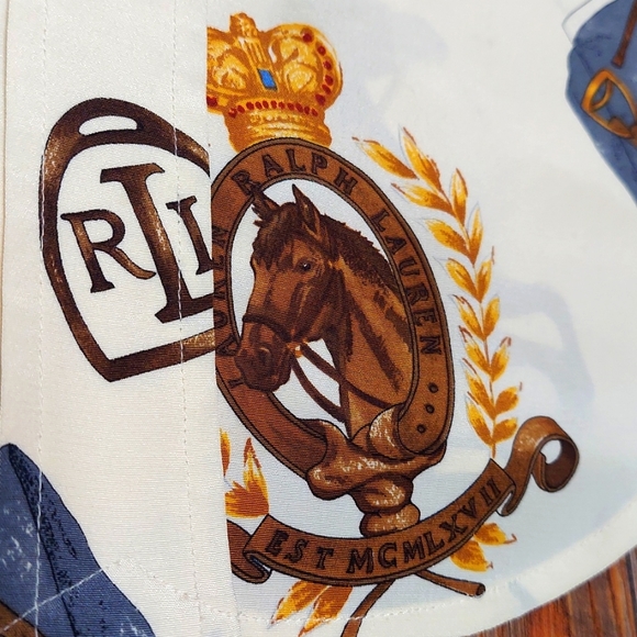 🚫SOLD🚫Vintage Lauren Ralph Lauren 100%SILK RL Horse Head Jockey Shirt Size 10P - Picture 3 of 10